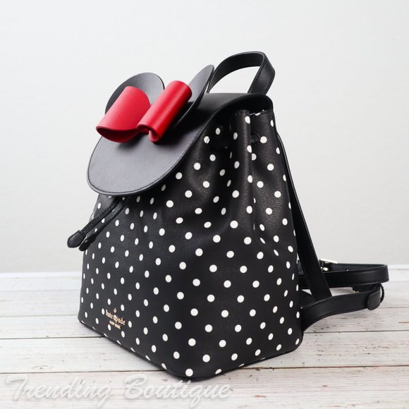 NWT Disney x Kate Spade New York Minnie Mouse Backpack in Black Multi - Picture 5 of 13